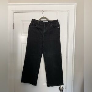 Zara Black Flare Wide Leg Jeans